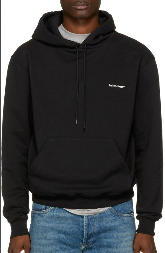 Balenciaga Small Copyright Logo Print Hoodie