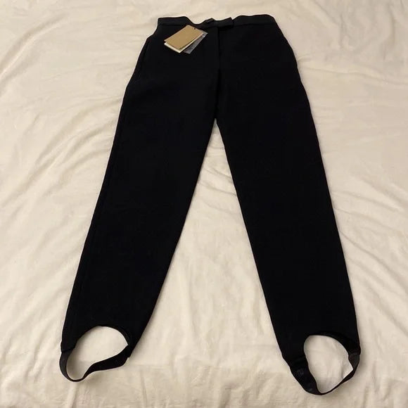 Authentic Burberry High Waisted Stirrups in Black with Logo at the bottom, NWT